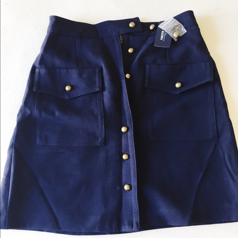Forever21 Military style skirt with button details
